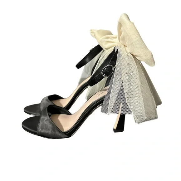 Antonio Melani x Born on Fifth Elle Satin
Tulle Bow Back Heels Black Size 7.5 - Picture 3 of 5